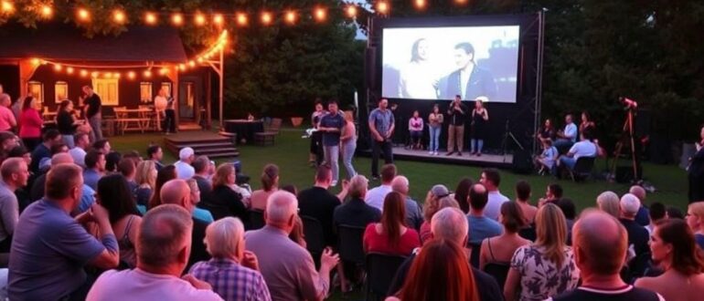 Вечерние развлечения: кино под открытым небом, живая музыка — как звезды становятся зрителями