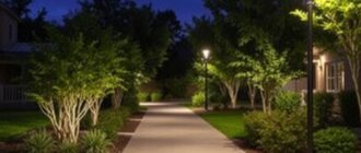 Освещение территории вечером: насколько безопасно