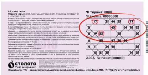 Как и где получить выигрыш в «русское лото»?