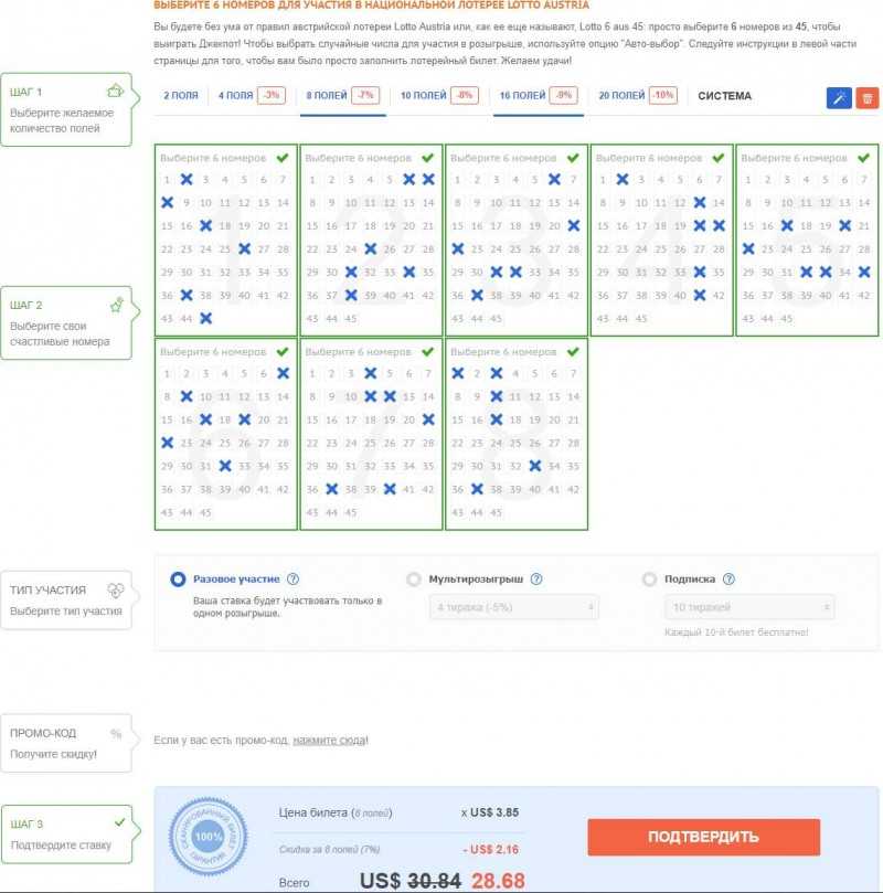 Lotto austria (lotto 6 aus 45)